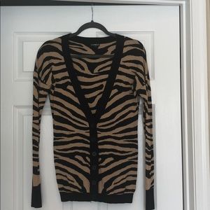 EXPRESS Animal print cardigan sweater. Size XS